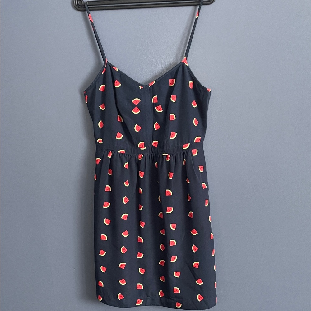 J. Crew Navy Watermelon Dress